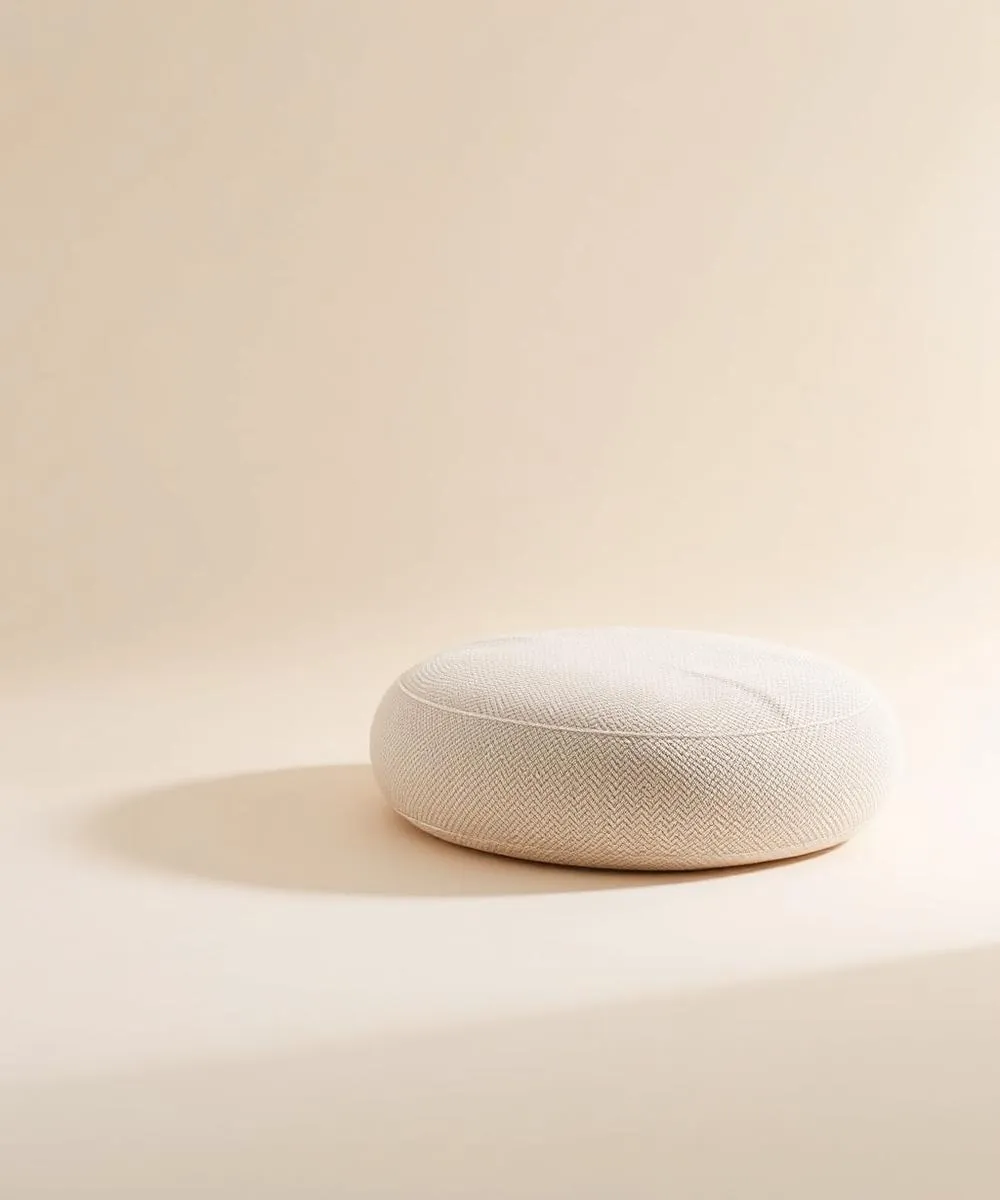 Bouclé Floor Pouf